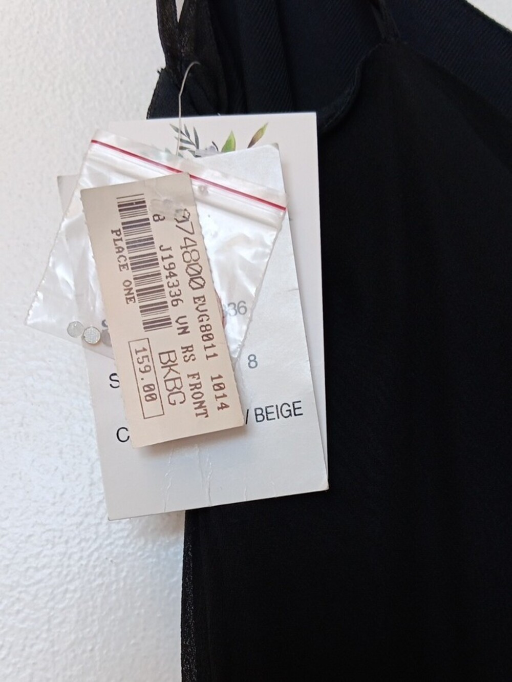 Vintage Beaded Ombre Spaghetti-Strap Maxi Dress in Black and Tan 606 - Picture 4 of 16